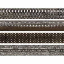 Керамогранит матовая Про Вуд DL510400R Коричневый Декорированный Обрезной 120x20 11мм  белый Kerama Marazzi