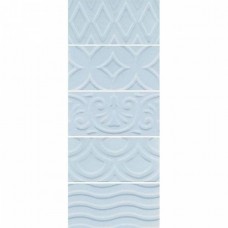 Керамическая плитка глянцевая Авеллино 16015 голубой Структура Mix 15x7 6.9мм  Kerama Marazzi