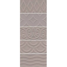 Керамическая плитка глянцевая Авеллино 16019 коричневый структура mix 15x7 6.9мм  белый Kerama Marazzi