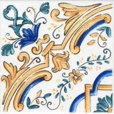 Декор глянцевая Капри STG/A449/5232 Майолика 20x20 9мм  белый Kerama Marazzi