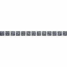 Бордюр глянцевая Карандаш POF003 Бисер Черный Серебро 20x1 9мм  серый Kerama Marazzi