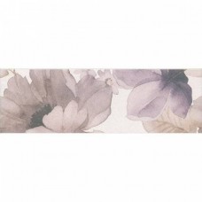 Бордюр матовая Город на воде MLD/A76/12106R Цветы Обрезной 25x8 9мм  серый Kerama Marazzi
