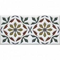 Декор глянцевая Клемансо STG/B618/16000 Орнамент 15x7 6.9мм  белый Kerama Marazzi