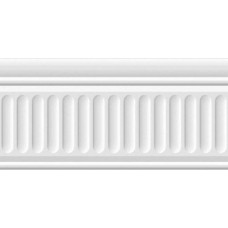 Бордюр глянцевая Бланше 19048/3F белый Структурированный 20x10 9.2мм  Kerama Marazzi