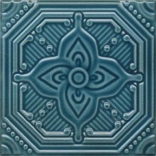 Декор глянцевая Салинас SSA002 синий 15x15 9мм  Kerama Marazzi