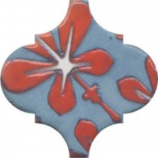 Декор глянцевая Арабески Майолика OS/A32/65000 Орнамент 7x7 9мм  синий Kerama Marazzi