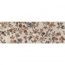 Декор глянцевая Гран-Виа VT/A26/13083R Цветы Обрезной 90x30 11мм  бежевый Kerama Marazzi