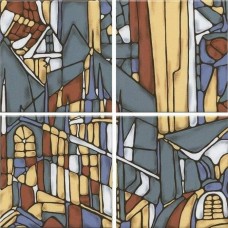 Панно глянцевая Витраж OP/A203/4x/17000 30x30 6.9мм  бежевый Kerama Marazzi