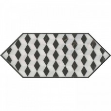 Декор глянцевая Келуш HGD\A483\35006 4 Черно-Белый 34x14 6.9мм  белый Kerama Marazzi