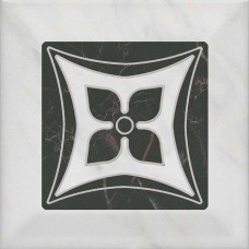 Декор глянцевая Келуш TOC005 2 Грань Черно-Белый 10x10 6.9мм  белый Kerama Marazzi