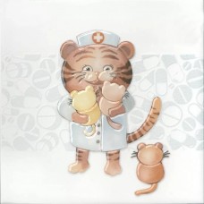 Декор сатинированная Айболит VT/A502/5009 2 20x20 6.9мм  серый Kerama Marazzi