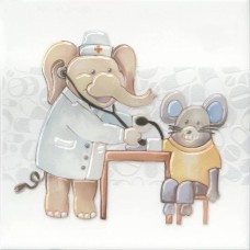 Декор сатинированная Айболит VT/A503/5009 3 20x20 6.9мм  серый Kerama Marazzi