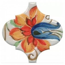 Декор глянцевая Арабески Тоскана VT/A585/65000 9 Глянцевый 7x7 7мм  белый Kerama Marazzi