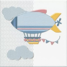 Декор сатинированная Бон Вояж VT/A374/5009 Дирижабль 20x20 6.9мм  белый Kerama Marazzi