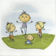 Декор сатинированная Веселые старты OS/A254/5009 Йога 20x20 6.9мм  белый Kerama Marazzi