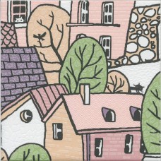 Декор сатинированная Городок OS/A227/5009 4 Матовый 20x20 6.9мм  белый Kerama Marazzi