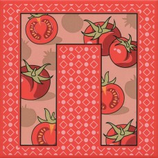 Декор сатинированная Сад-огород HGD/A562/5107 Помидор Матовый 20x20 6.9мм  красный Kerama Marazzi