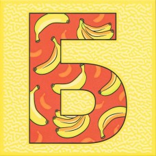 Декор сатинированная Сад-огород HGD/A549/5109 Банан Матовый 20x20 6.9мм  желтый Kerama Marazzi