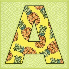 Декор сатинированная Сад-огород HGD/A546/5110 Ананас Матовый 20x20 6.9мм  зеленый Kerama Marazzi