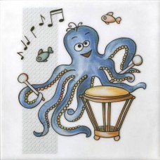 Декор сатинированная Симфония VT/A485/5232 6 Глянцевый 20x20 6.9мм  белый Kerama Marazzi