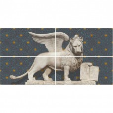 Панно матовая Сан-Марко VT/A648/4x/48017R Матовый Обрезной 160x80 10мм  синий Kerama Marazzi