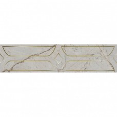 Бордюр глянцевая Ифран KMB3STA001BR Серый Светлый Глянцевый Обрезной 60x15 9мм  золотой Kerama Marazzi