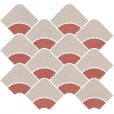 Декор матовая Таделакт KMD2HID010BR Наборный бежевый Светлый Красный Матовый Обрезной 30x28 9мм  Kerama Marazzi
