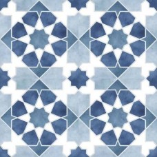 Керамическая плитка матовая Rabat Blue 45x45 8мм  синий Kerlife