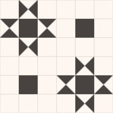 Керамогранит матовая Victorian Dreams Queen Black 45x45 9мм  белый Kerlife