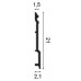 Плинтус напольный SX191 HIGH RISE 200x2x21см