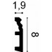 Плинтус напольный SX195F HAMBURG 200x2x8см
