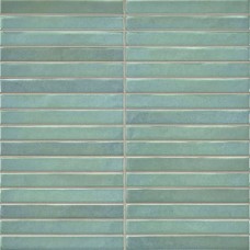 Керамическая плитка глянцевая Kromo Pencil Sage 35x35 10мм  зеленый La Platera