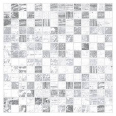 Мозаика матовая Extra Серый+Белый 30x30 10мм  серый Laparet