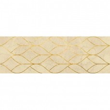 Декор глянцевая Миланезе дизайн 1664-0157 Тресс Крема 60x20 9мм  золотой Lasselsberger Ceramics