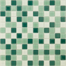 Мозаика глянцевая Acquarelle Peppermint (2.3x2.3) 30x30 4мм  зеленый LeeDo