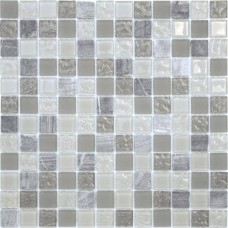 Мозаика глянцевая Naturelle 4 Sitka (2.3x2.3) 30x30 4мм  серый LeeDo