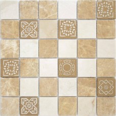 Мозаика матовая Art Stone Pietra Mix 1 Mat (4.8x4.8) 30x30 8мм  бежевый LeeDo