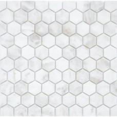 Мозаика матовая Pietrine Hexagonal Dolomiti Bianco Mat Hex (1.8x3) 31x29 6мм  белый LeeDo