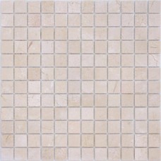 Мозаика матовая Pietrine 4 Crema Marfil Mat (2.3x2.3) 30x30 4мм  бежевый LeeDo