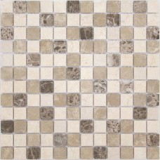 Мозаика матовая Pietrine 4 Pietra Mix 1 Mat (2.3x2.3) 30x30 4мм  бежевый LeeDo