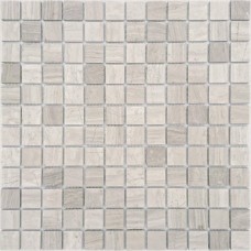 Мозаика матовая Pietrine 4 Travertino Silver Mat (2.3x2.3) 30x30 4мм  серый LeeDo