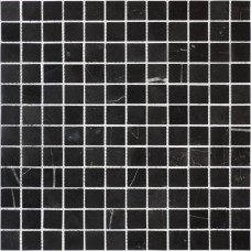 Мозаика полированная Pietrine 7 Nero Oriente Pol (2.3x2.3) 30x30 7мм  черный LeeDo