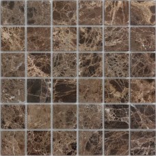 Мозаика глянцевая Pietrine 7 Emperador Dark Pol (4.8x4.8) 31x31 7мм  коричневый LeeDo