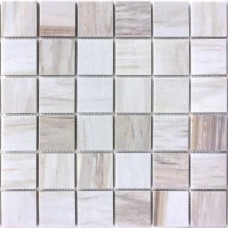Мозаика полированная Pietrine 7 Nuvola Rosato Pol (4.8x4.8) 31x31 7мм  белый LeeDo
