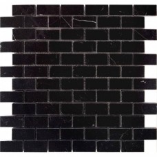 Мозаика полированная Pietrine 7 Nero Oriente Pol (2.3x4.8) 30x30 7мм  черный LeeDo