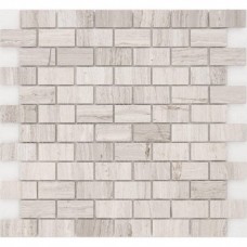 Мозаика полированная Pietrine 7 Travertino Silver Pol (2.3x4.8) 30x30 7мм  серый LeeDo