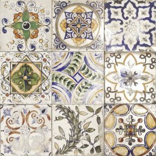 Декор глянцевая Maiolica PT03095 Centro Mix 20x20 9мм  белый Mainzu