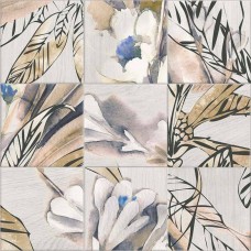 Декор матовая Bottega PT03340 Decor Autumn Leaves 20x20 9мм  серый Mainzu