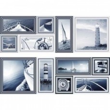 Декор глянцевая Genova Decor Memories Azul-2 75x50 9мм  коричневый Mallol