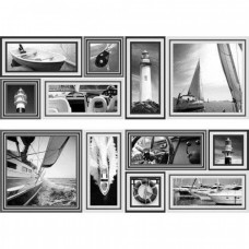 Панно глянцевая Genova Decor Memories Gris-2 75x50 9мм  белый Mallol